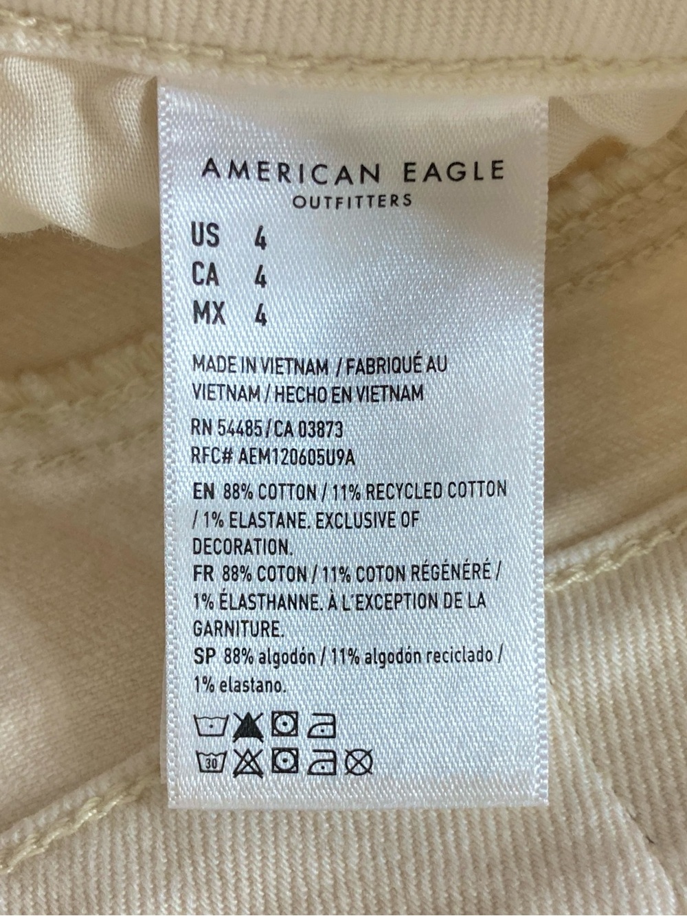 American Eagle Off White Front Slit Low Rise Denim Maxi Skirt 4 Western Cowgirl - Picture 4 of 8